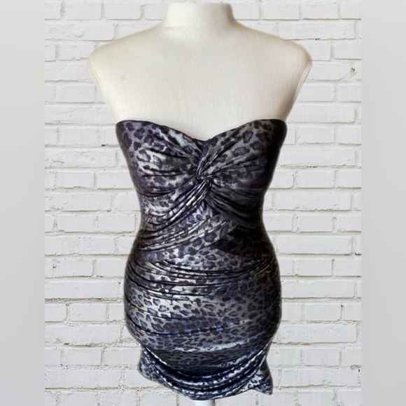 Forever 21 Dresses & Skirts - ⭐️3 for $15 Beautiful purple silver & black leopard New Years party Dress size S